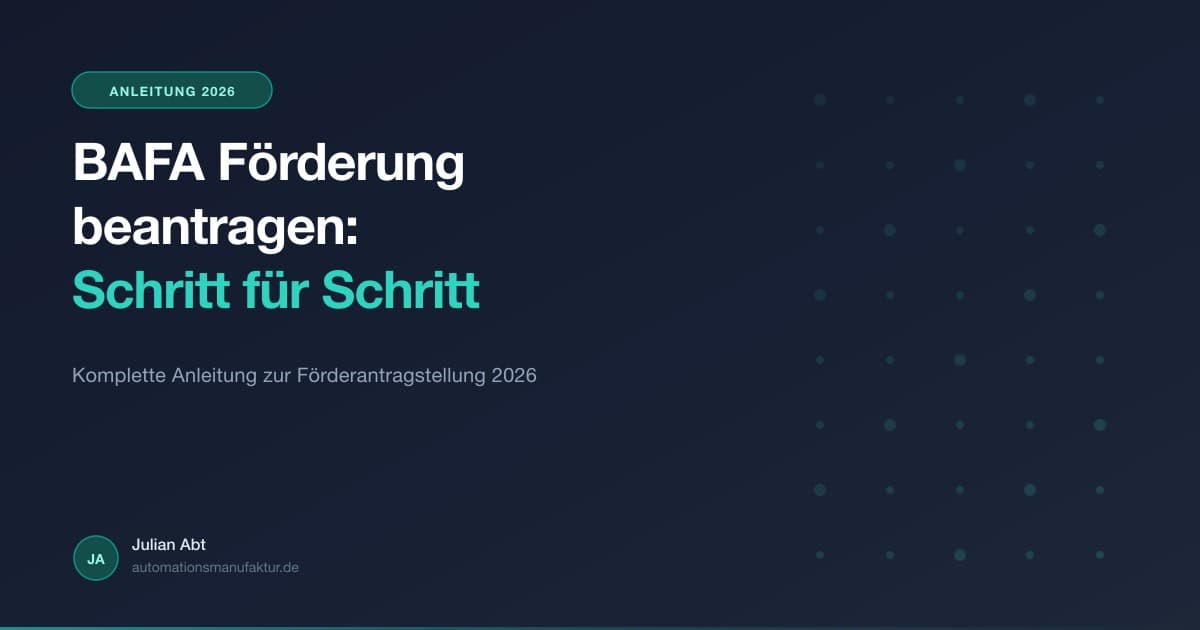 BAFA Förderung beantragen Schritt für Schritt