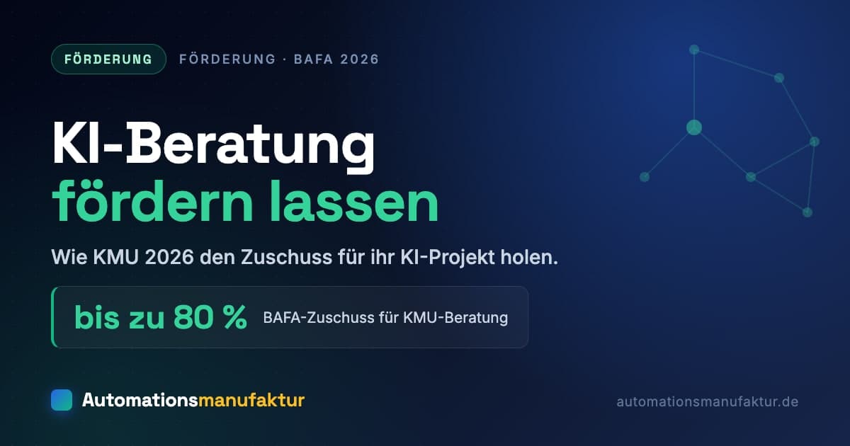 BAFA-Förderung für KI-Beratung 2026 – bis zu 80 Prozent Zuschuss für KMU