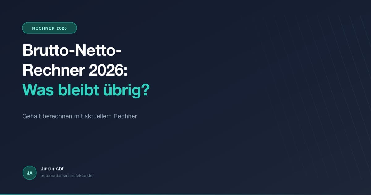Brutto-Netto-Rechner 2026 - Gehaltsberechnung erklaert