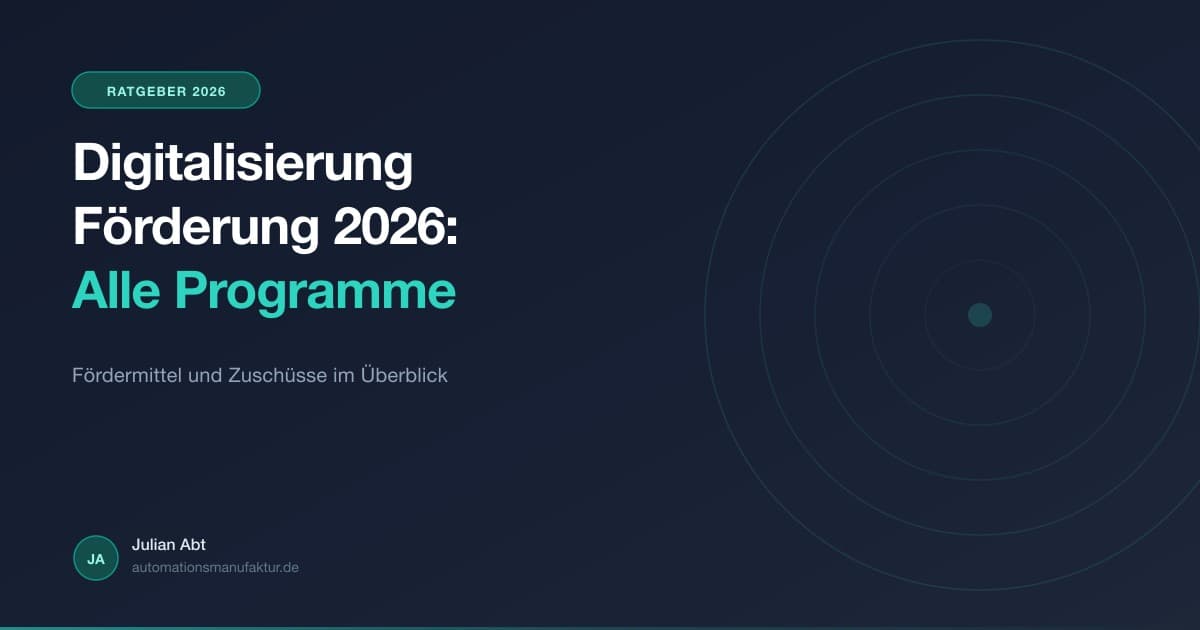 Digitalisierung Förderung 2026 - Alle Programme für KMU