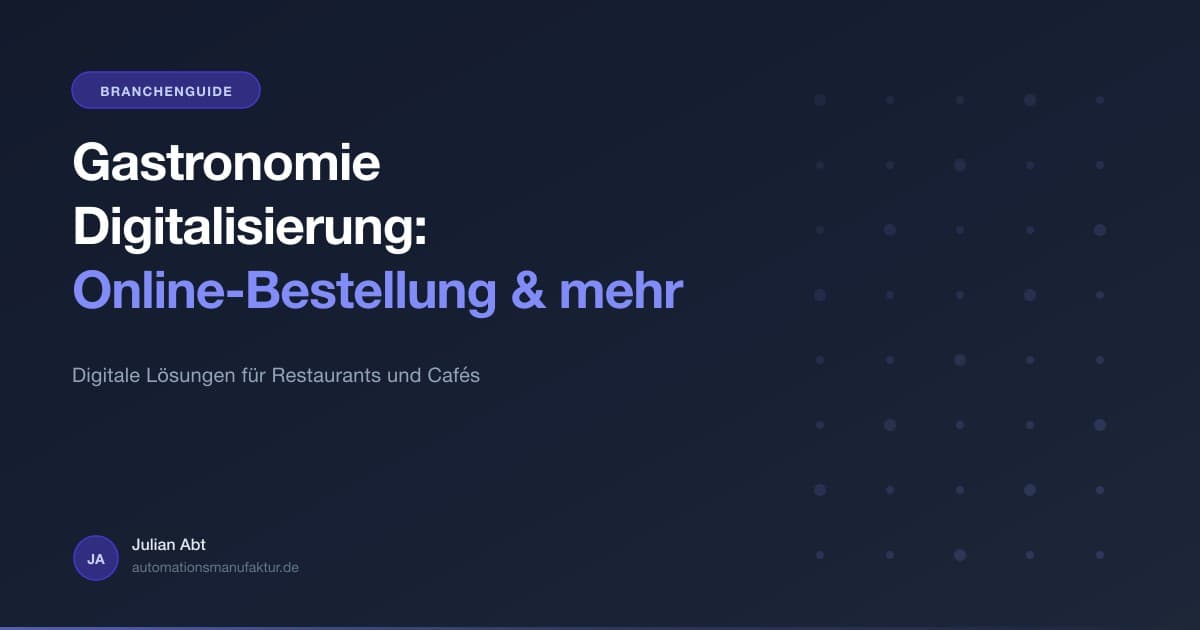 Digitalisierung in der Gastronomie