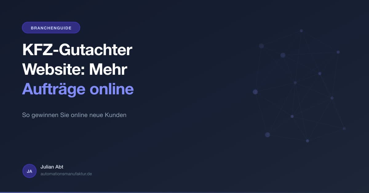 KFZ-Gutachter Website für mehr Aufträge