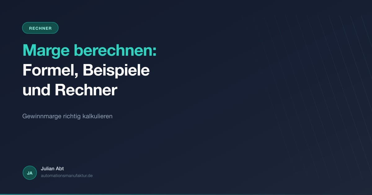 Marge berechnen - Formeln und Beispiele für KMU