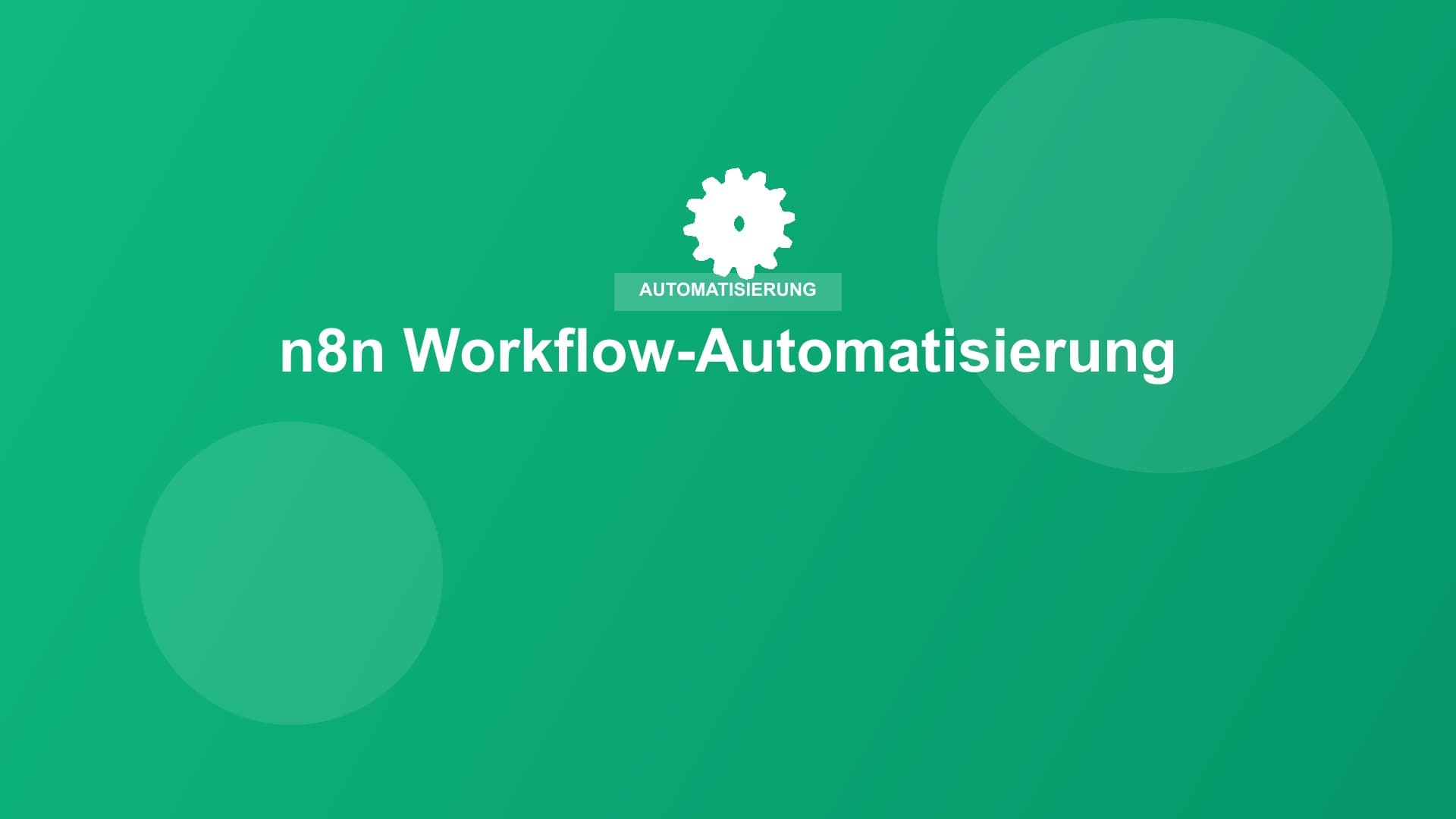 n8n Workflow-Automatisierung Dashboard